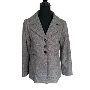 Pendleton Women's Wool Gray Blazer Jacket Overcoat - Size 10 Medium